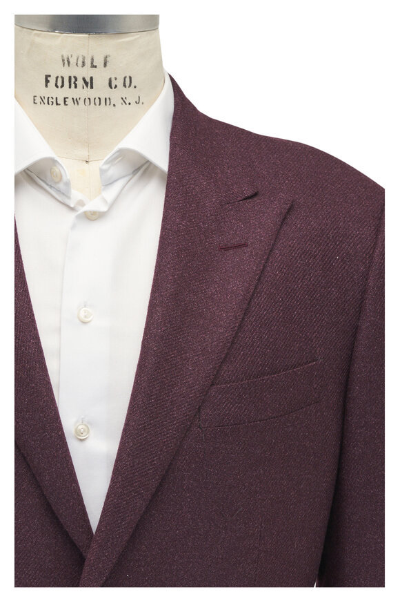 Atelier Munro Burgundy Wool & Silk Sportcoat