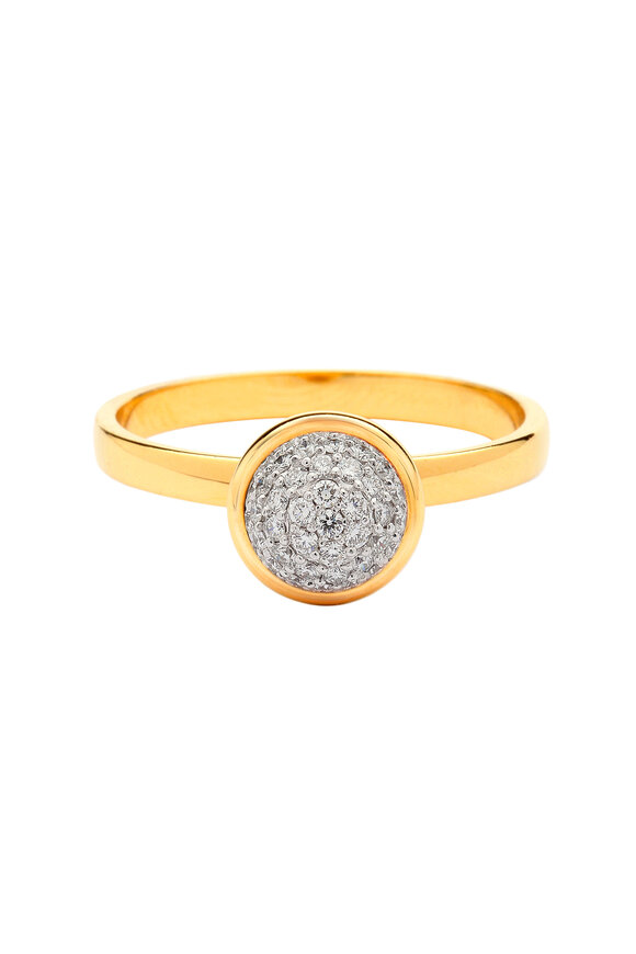 Syna - 18K Yellow Gold Diamond Stackable Ring