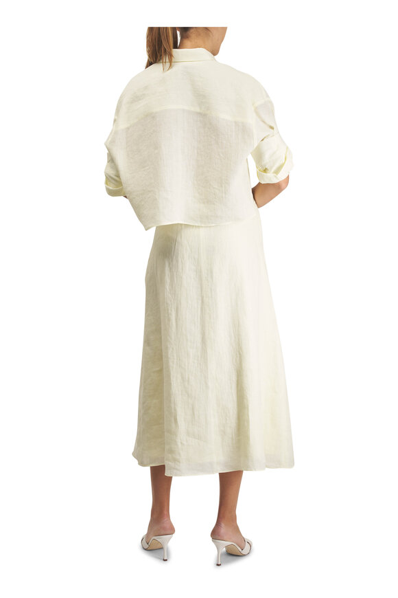 TWP Next Ex Glass Green Linen Shirt - view 4
