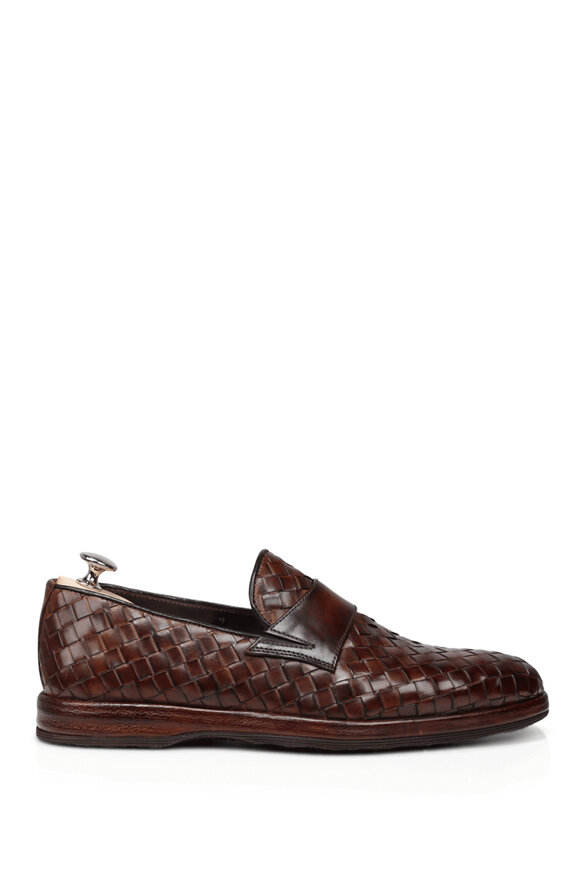 Bontoni Attraente Medium Chocolate Woven Leather Loafer - view 3