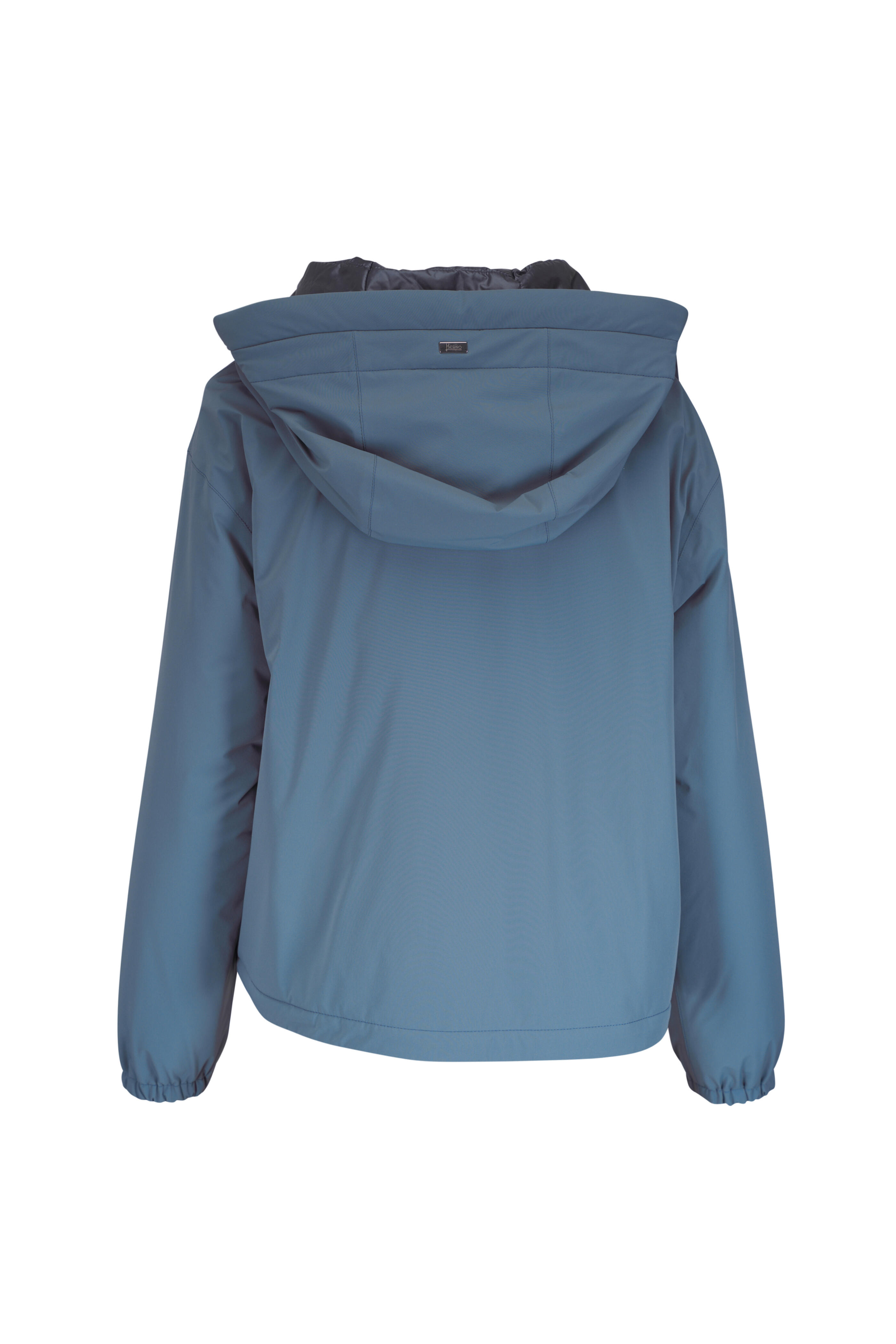 Herno - Travel Blue Hooded Nylon Packable Jacket