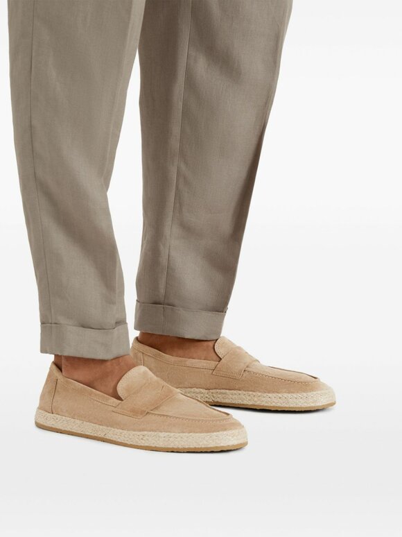 Brunello Cucinelli - Noisette Beige Suede Penny Loafer