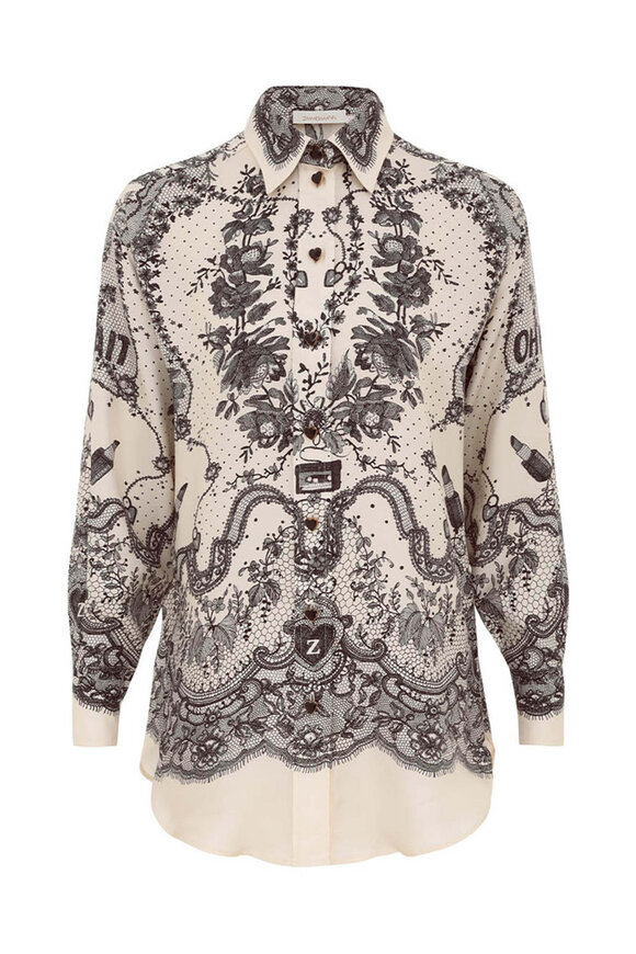 Zimmermann - Blush Garden Dancer Floral Blouse | Mitchell Stores