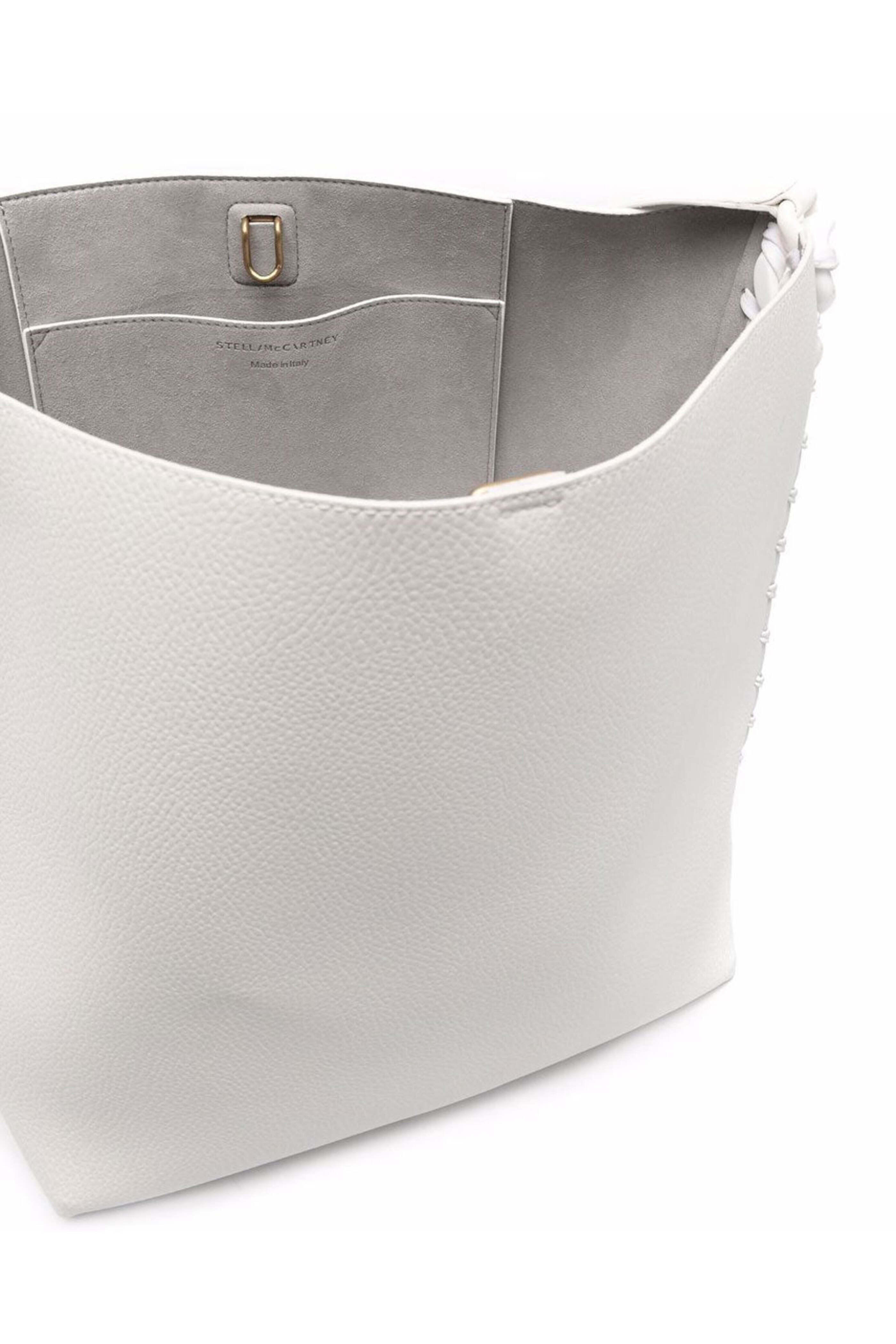 Stella McCartney - Frayme Embossed Grainy Tote in Pure White