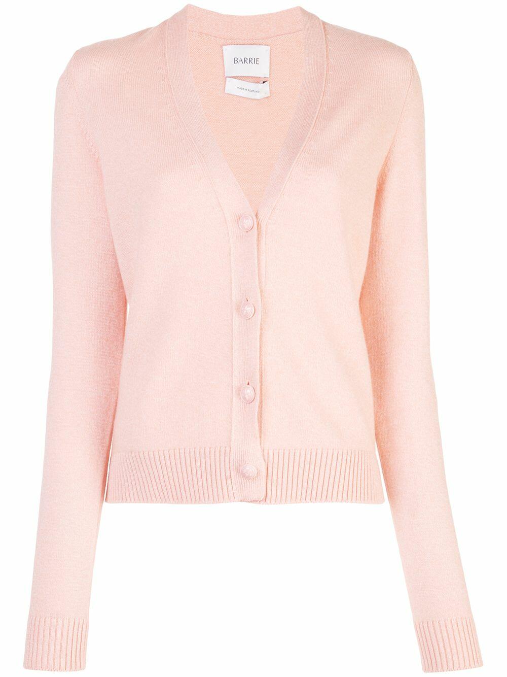 Barrie - Light Pink Ribbed Cardigan