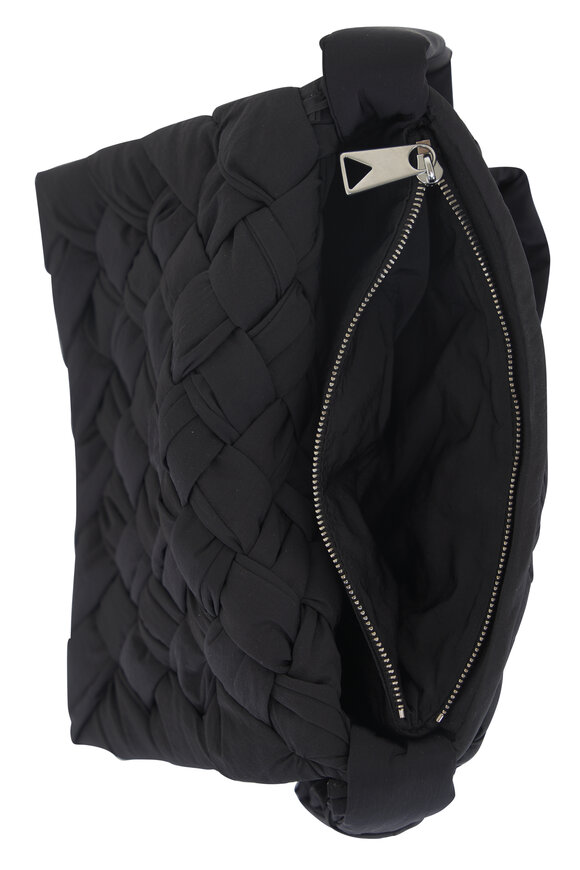 Bottega Veneta - Mini Rumple Black Intreccio Nylon Crossbody