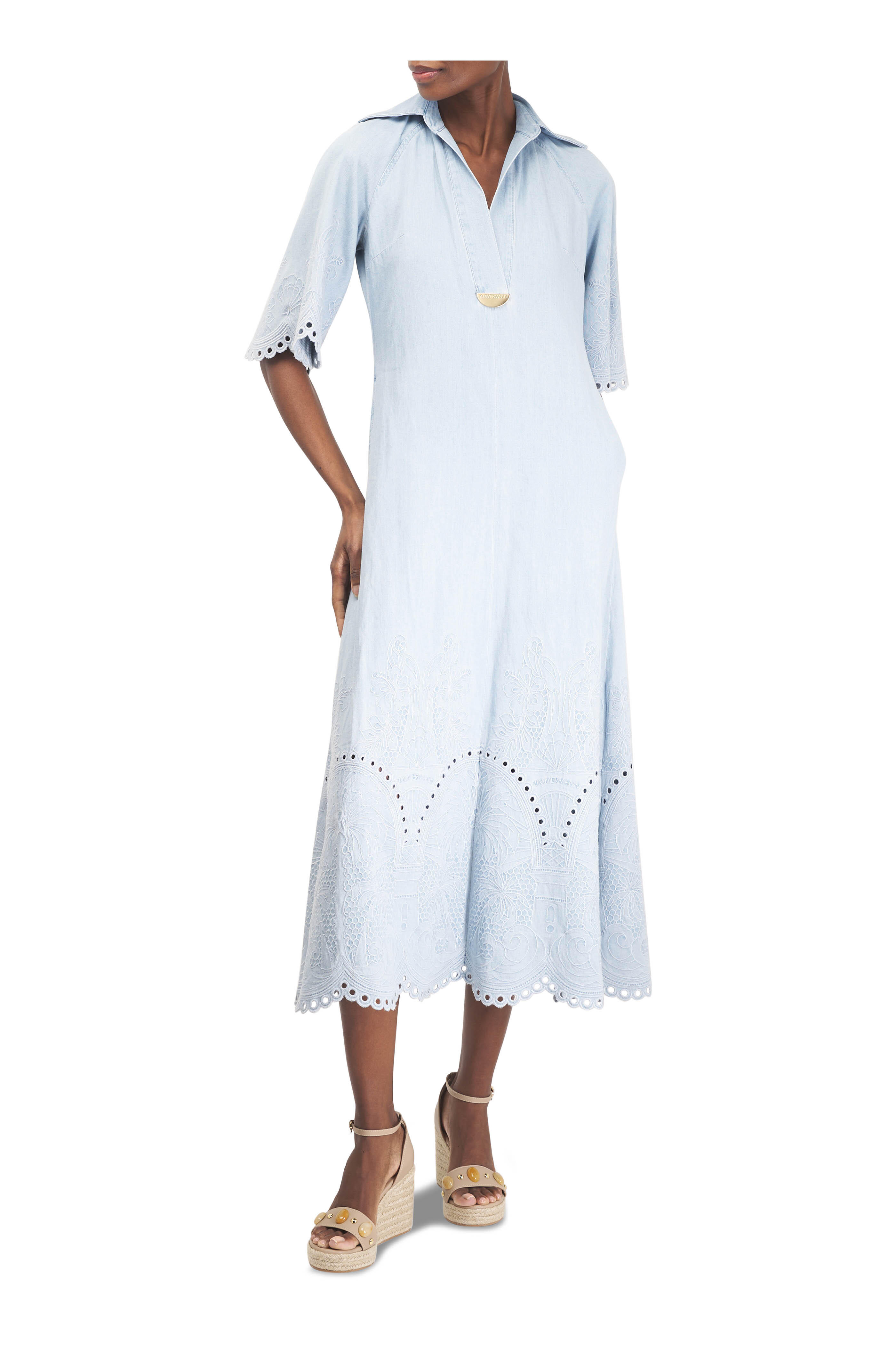 Gianvito Rossi - Sand Embellished Leather Espadrille Wedge, 70mm