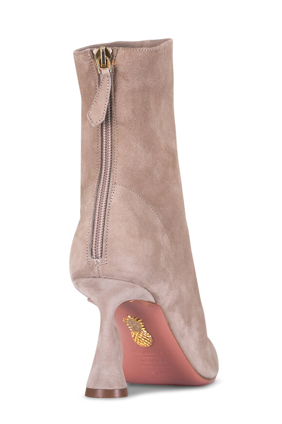 Aquazzura Amore Stone Suede Bootie, 75mm - view 7