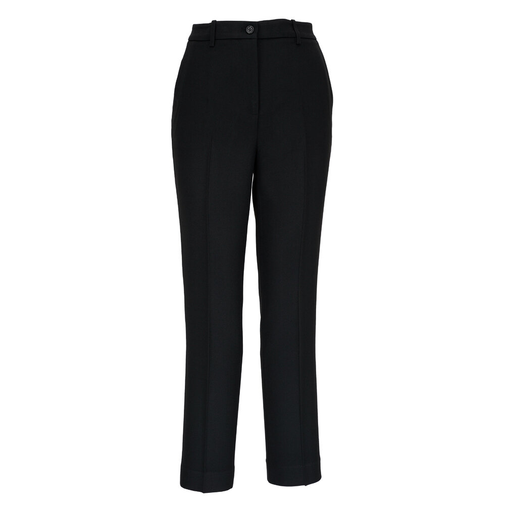 パンツ Michael Kors Woman Pants Black MH330HR3GZ 001 Michael Kors Collection - Black Slit Hem Bootleg Pant