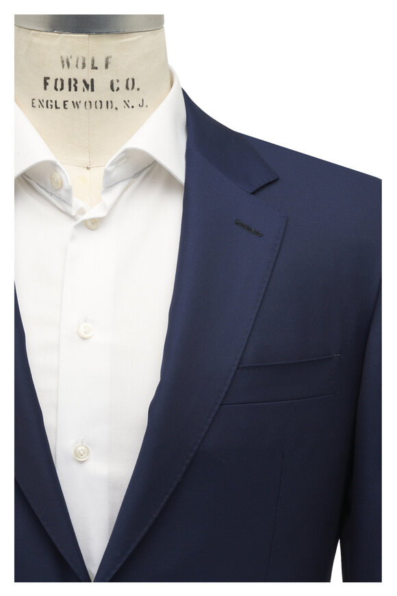 Canali Navy Blue Wool Suit