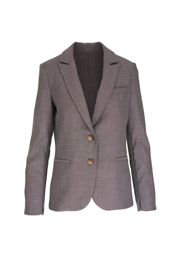 TWP Boyfriend Taupe Plaid Blazer 