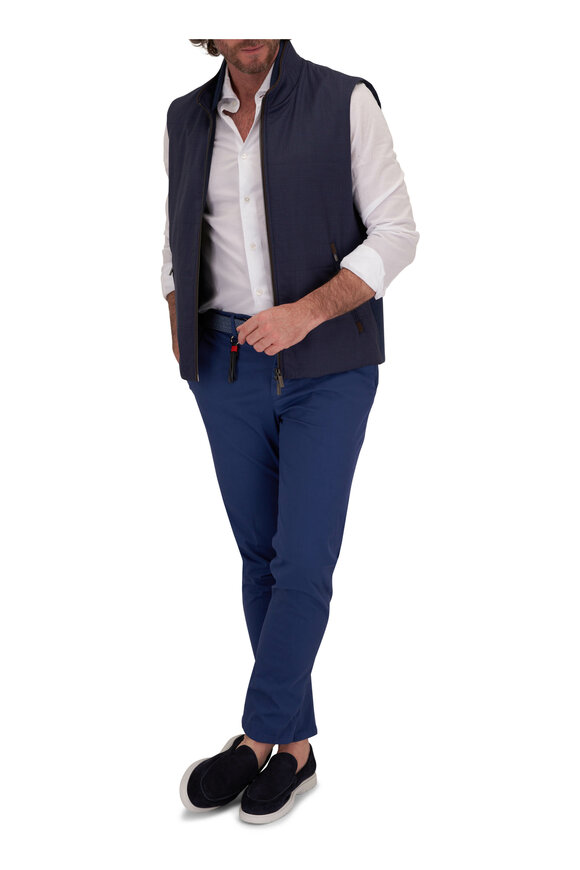 Marco Pescarolo - New York Cobalt Blue Stretch Cotton Pant