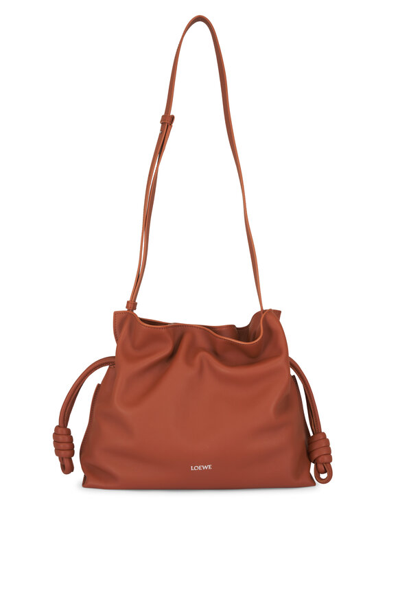 Loewe Medium Flamenco Brown Leather Clutch - view 1