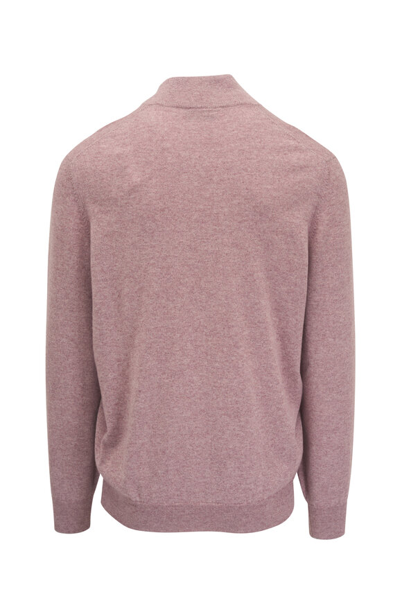 Brunello Cucinelli - Lilac Cashmere Quarter Zip Pullover