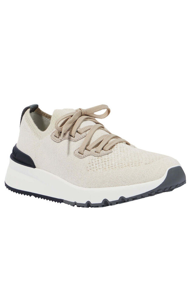 Brunello Cucinelli - White Leather Low Top Sneaker
