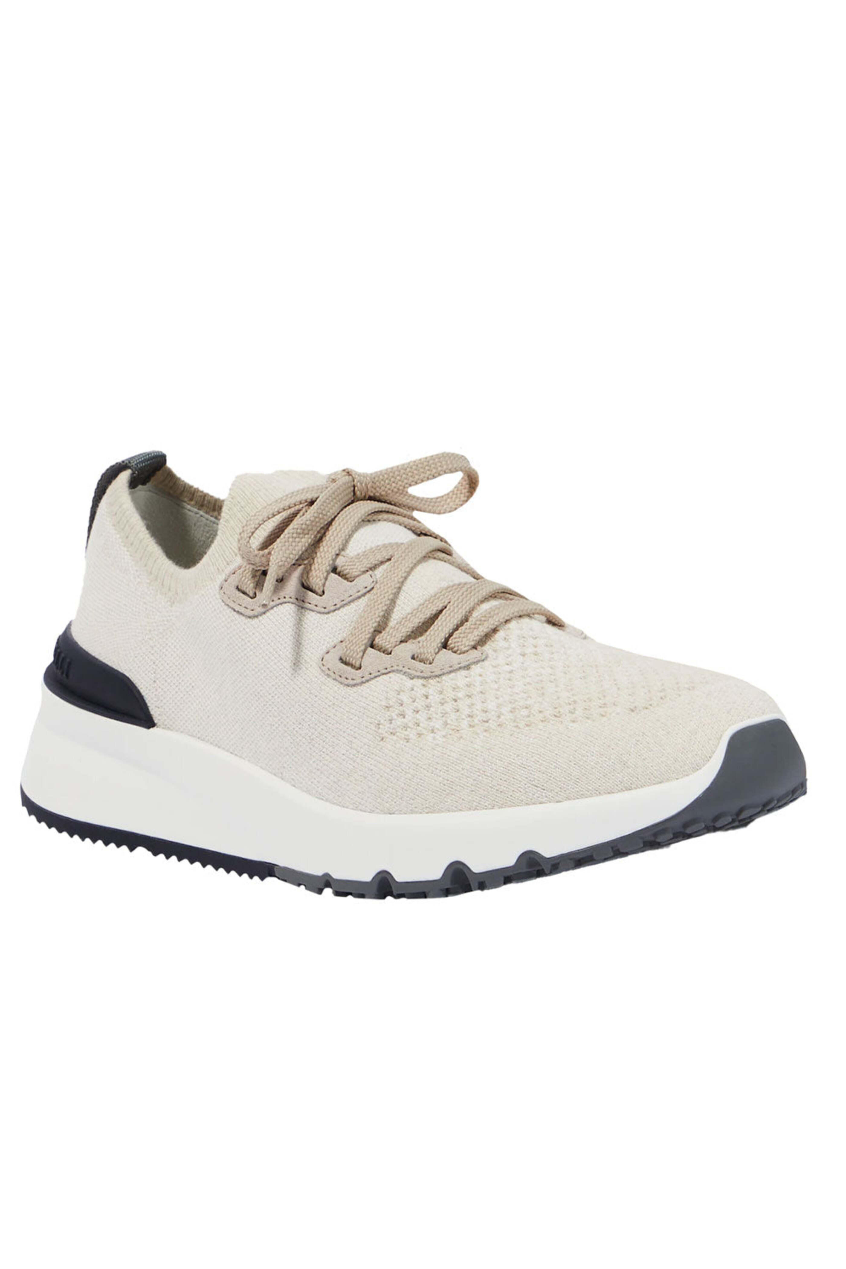 BRUNELLO CUCINELLI シューズ Brunello Cucinelli - White Leather Low Top Sneaker