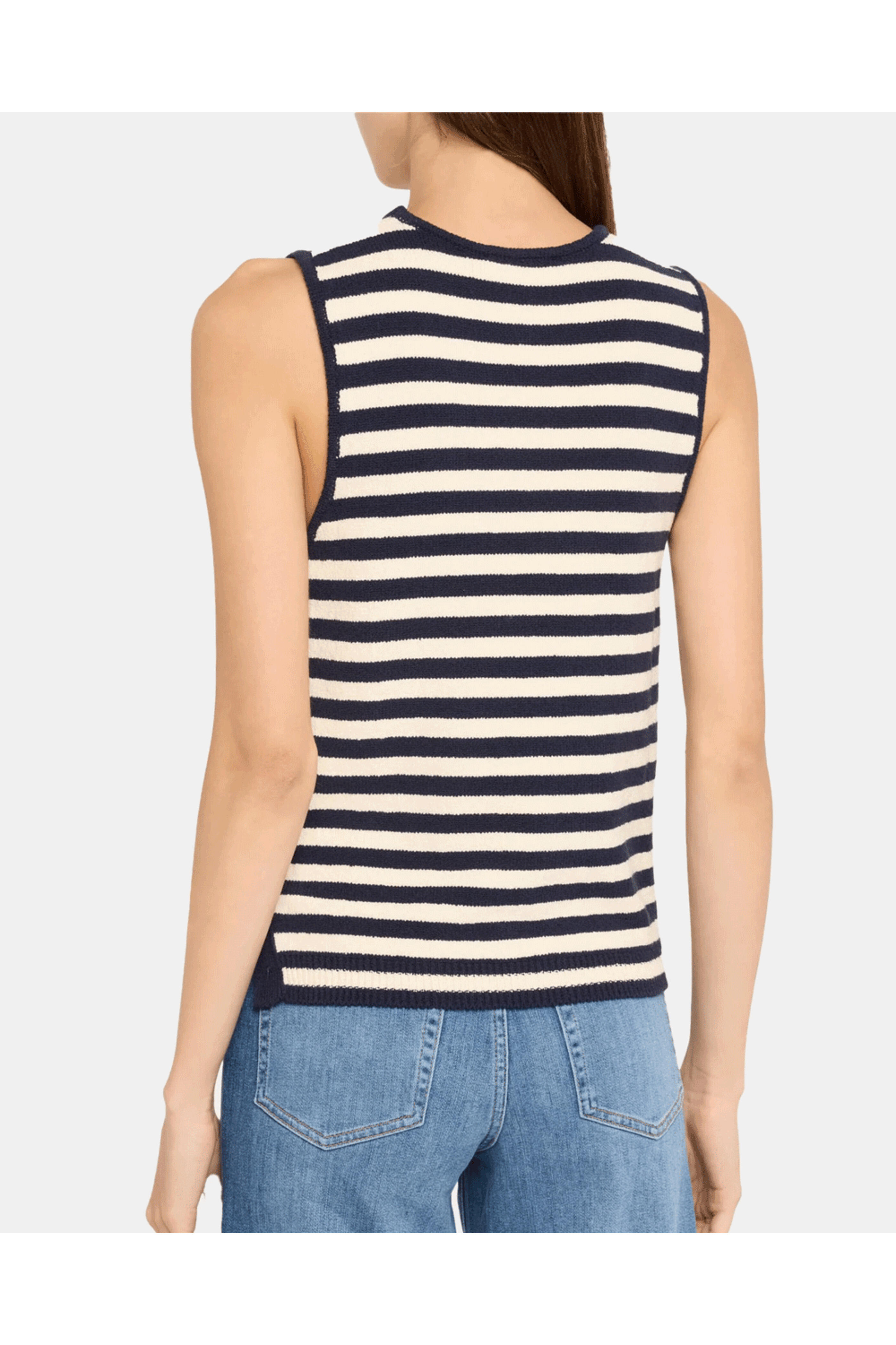 Frame - Mariner Sweater Tank in Navy Multicolor
