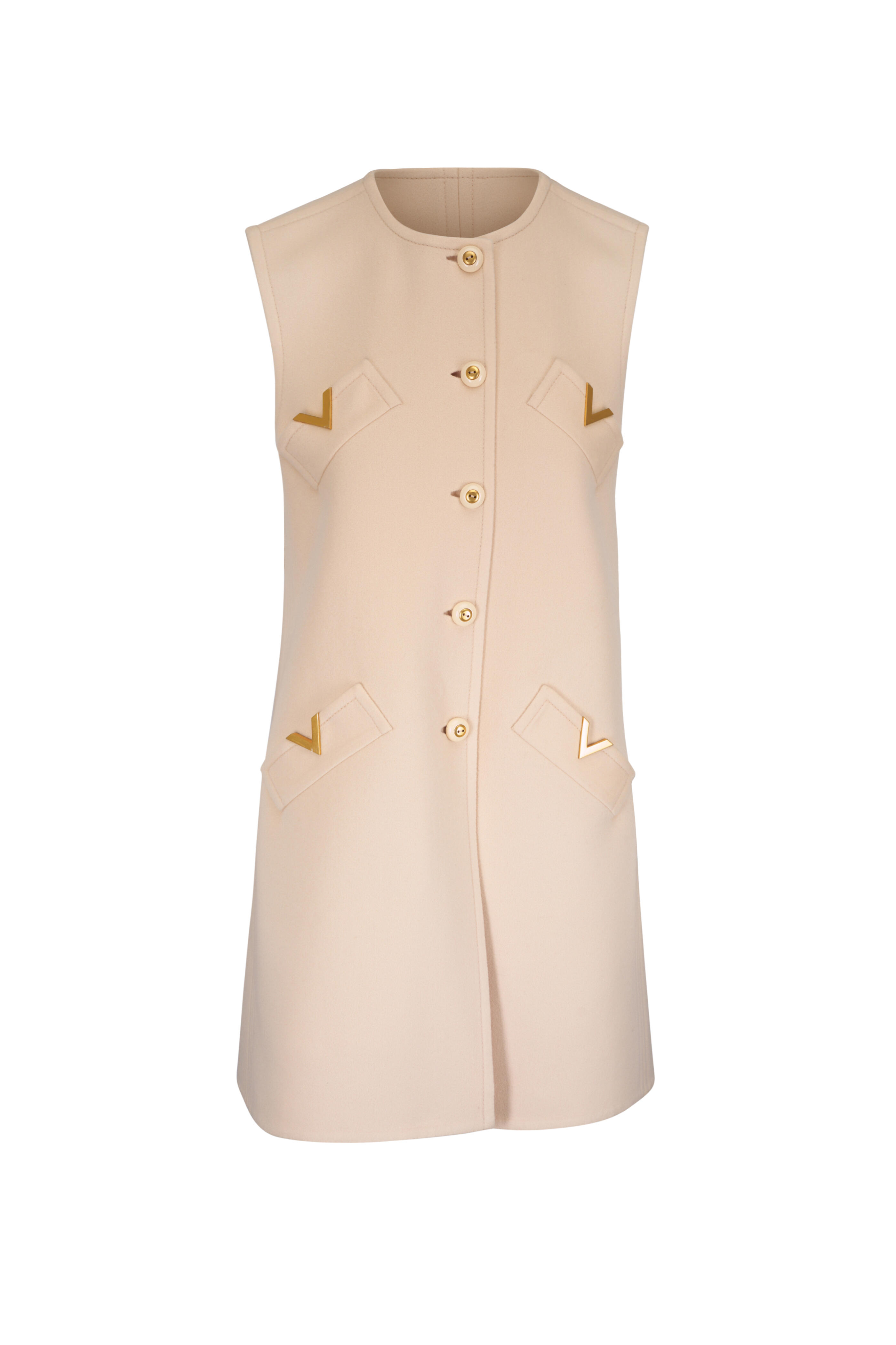 Valentino - Ecru VLogo Gilet Dress