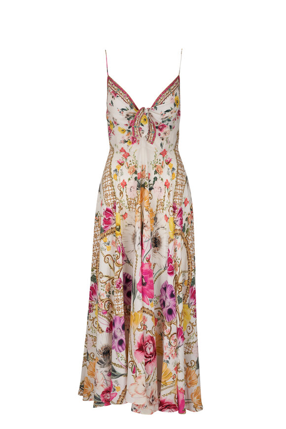 Camilla - Destiny Calling Tie Front Maxi Dress 