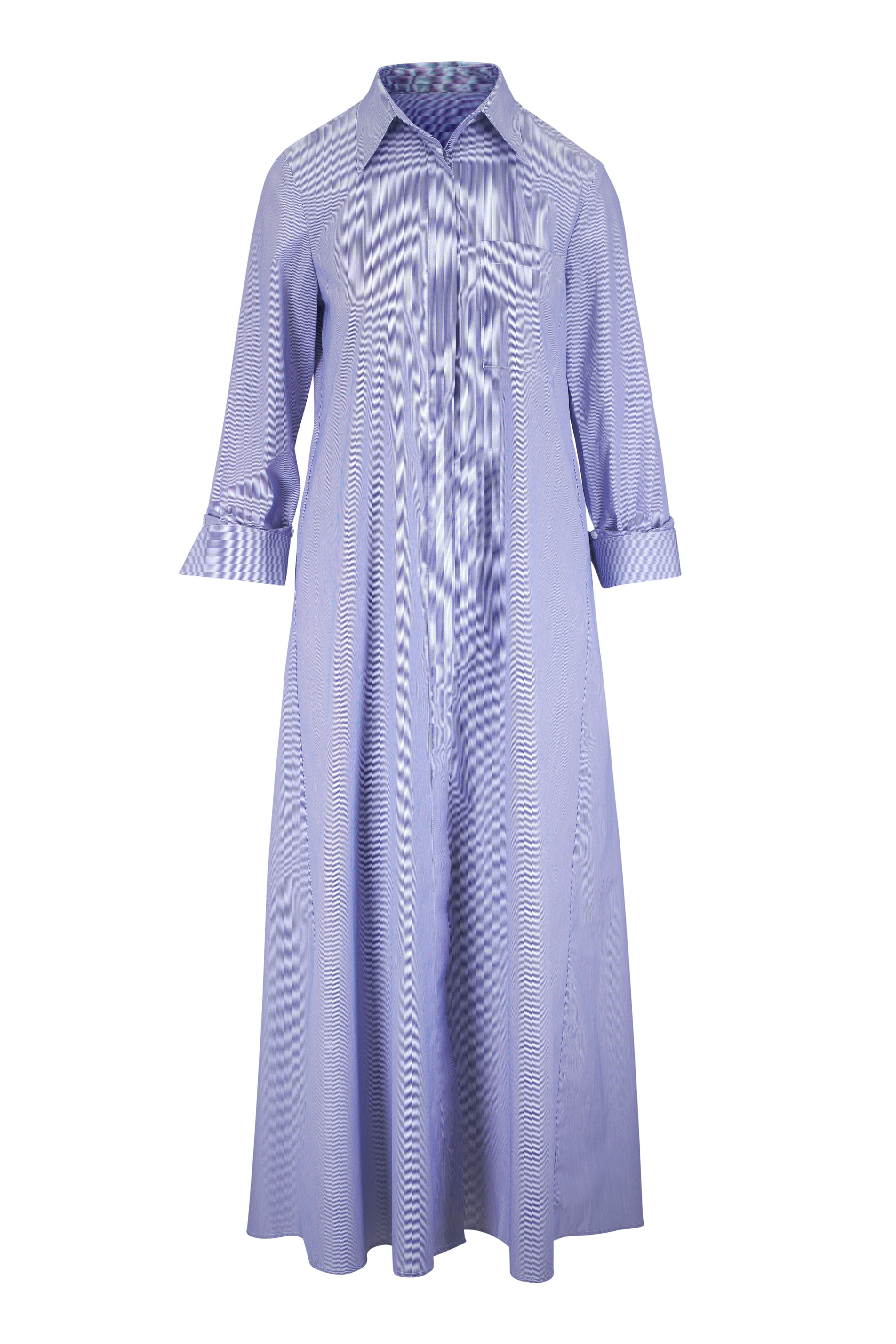TWP - Jenny's Indigo & White Stripe Gown - view 1