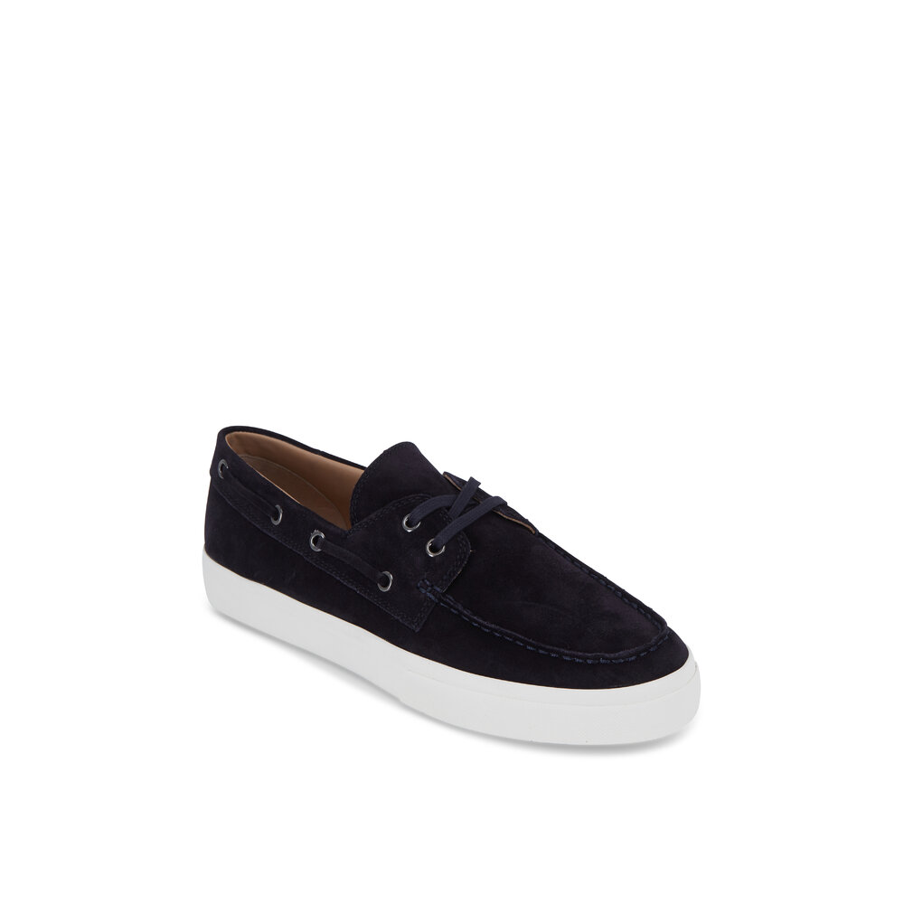 Black suede boat sales shoes