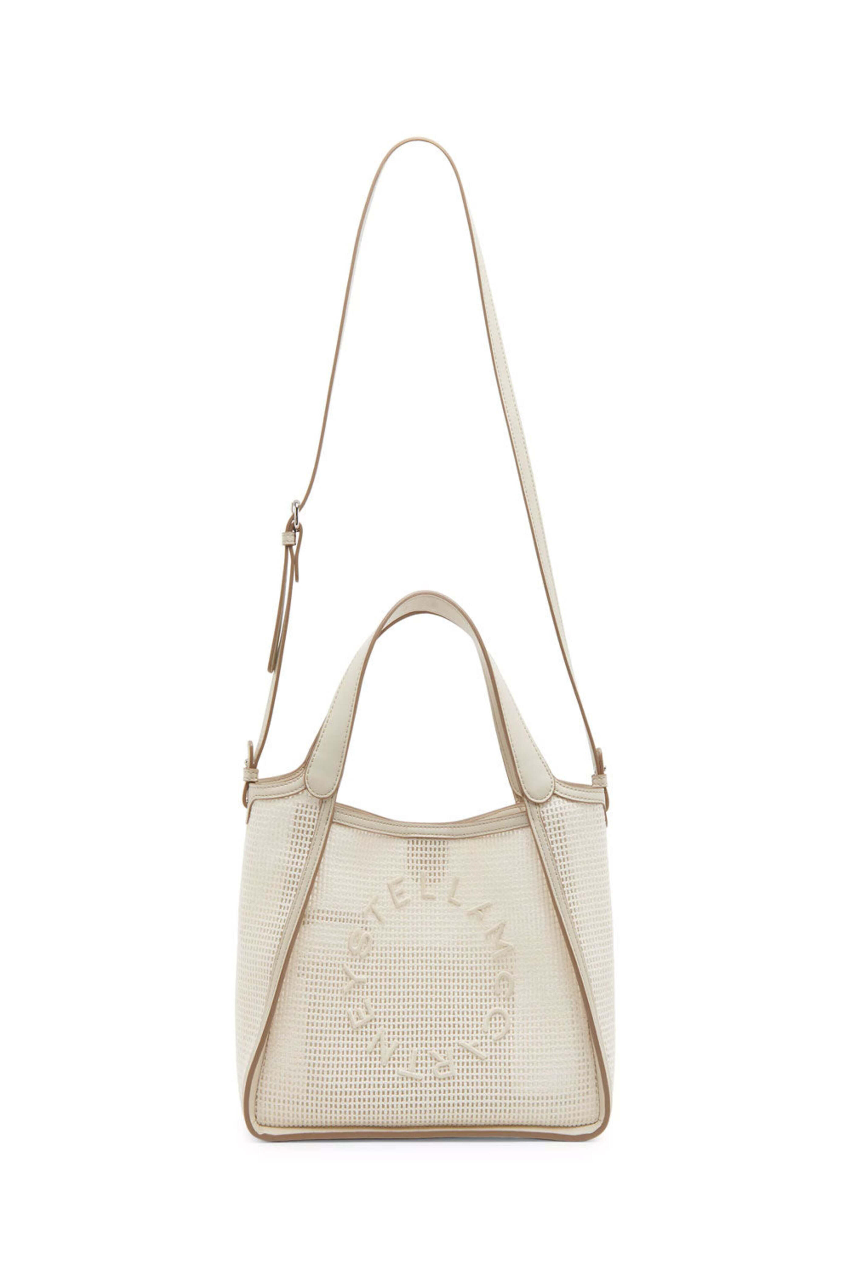Stella McCartney - Logo Eco Embroidered Mesh Bag in Magnolia