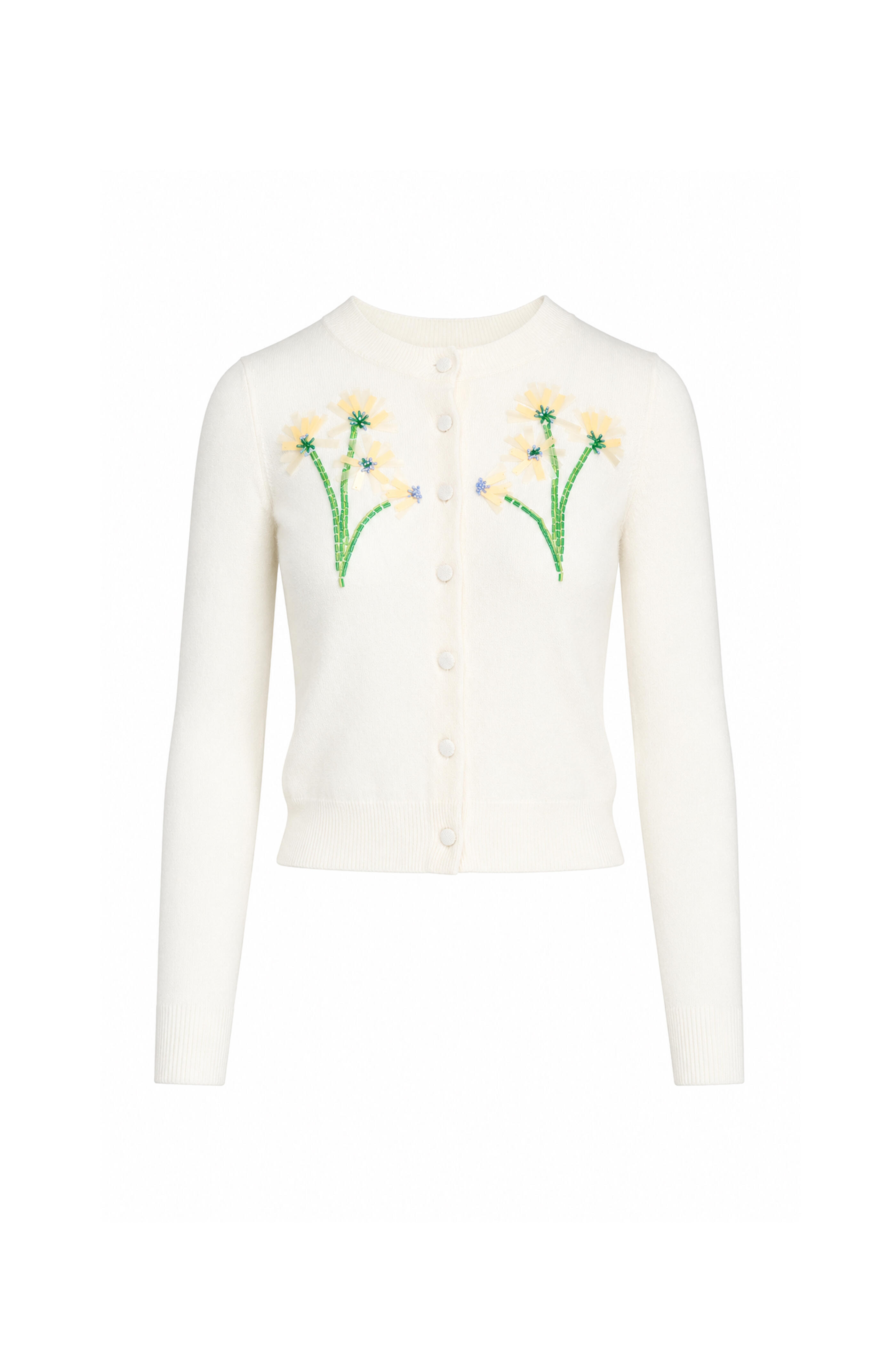 Leo Lin - Claire Embellished Wildflower Knit Cardigan