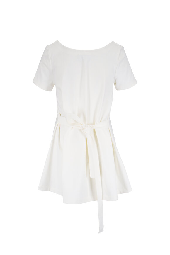 Miu Miu White Cotton Mini T-Shirt Dress - view 4