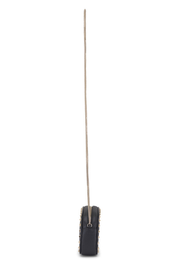 Valentino Garavani Mini Black Rockstud Chain Pouchette - view 4