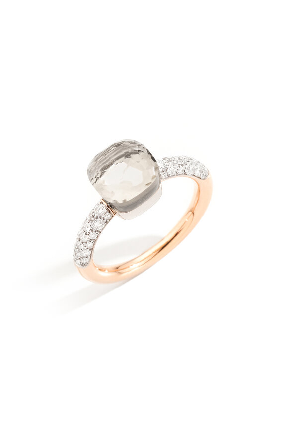 Pomellato Nudo Petite Diamond & White Topaz Ring