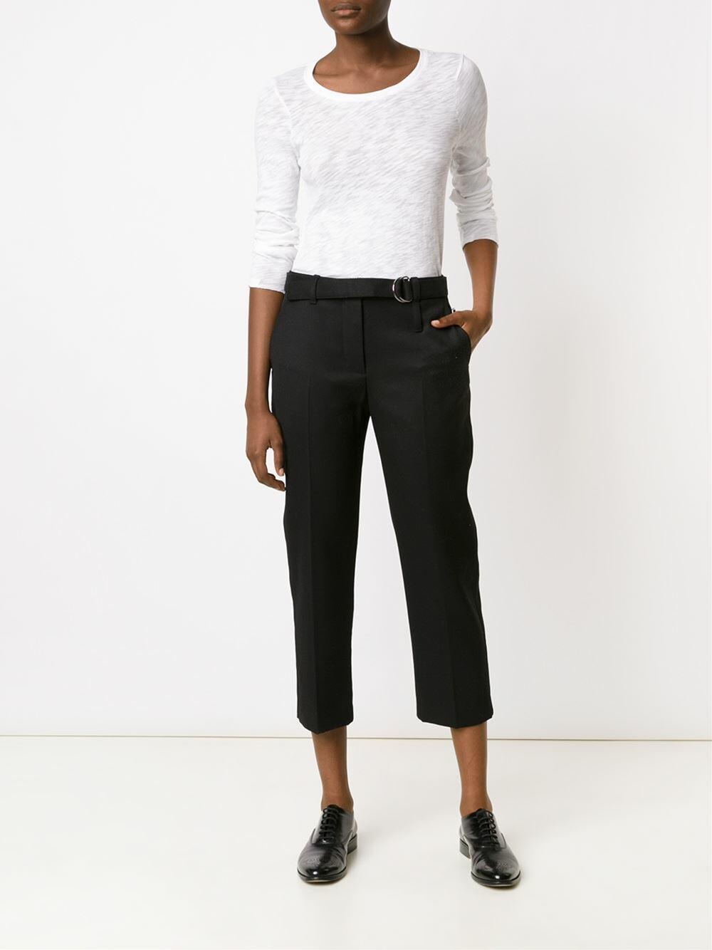 A T M - White Destroyed Wash Long Sleeve Crewneck T-Shirt