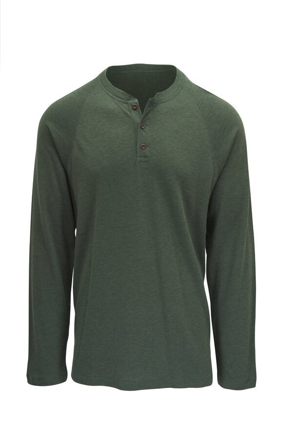 Faherty Brand Cloud Green Cotton Henley