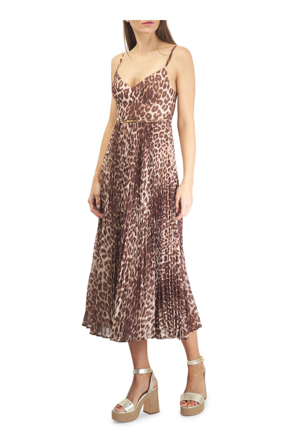 Zimmermann Sunray Animal Print Pleated Picnic Dress - view 2