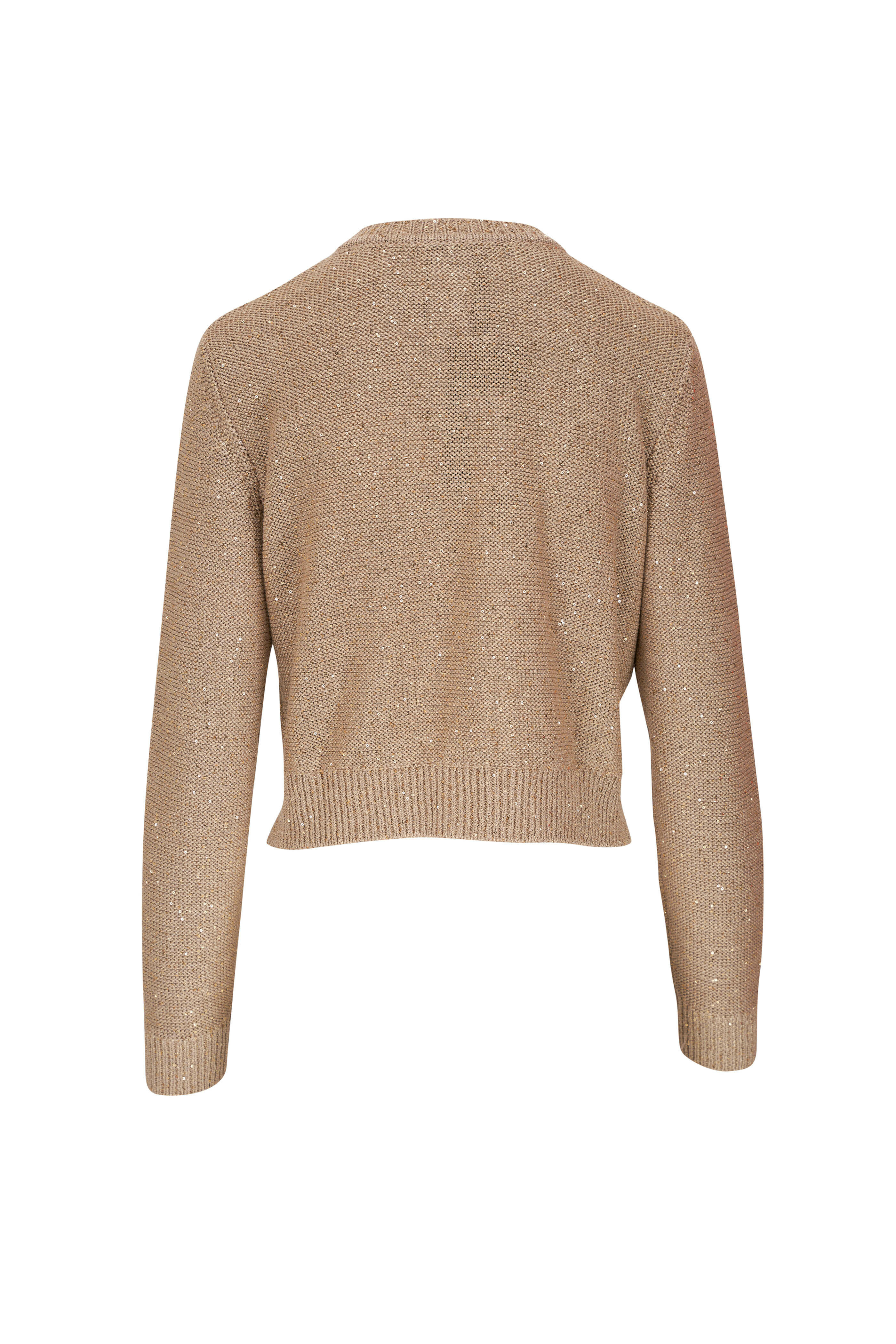 Akris - Sand Sequin Cardigan | Mitchell Stores