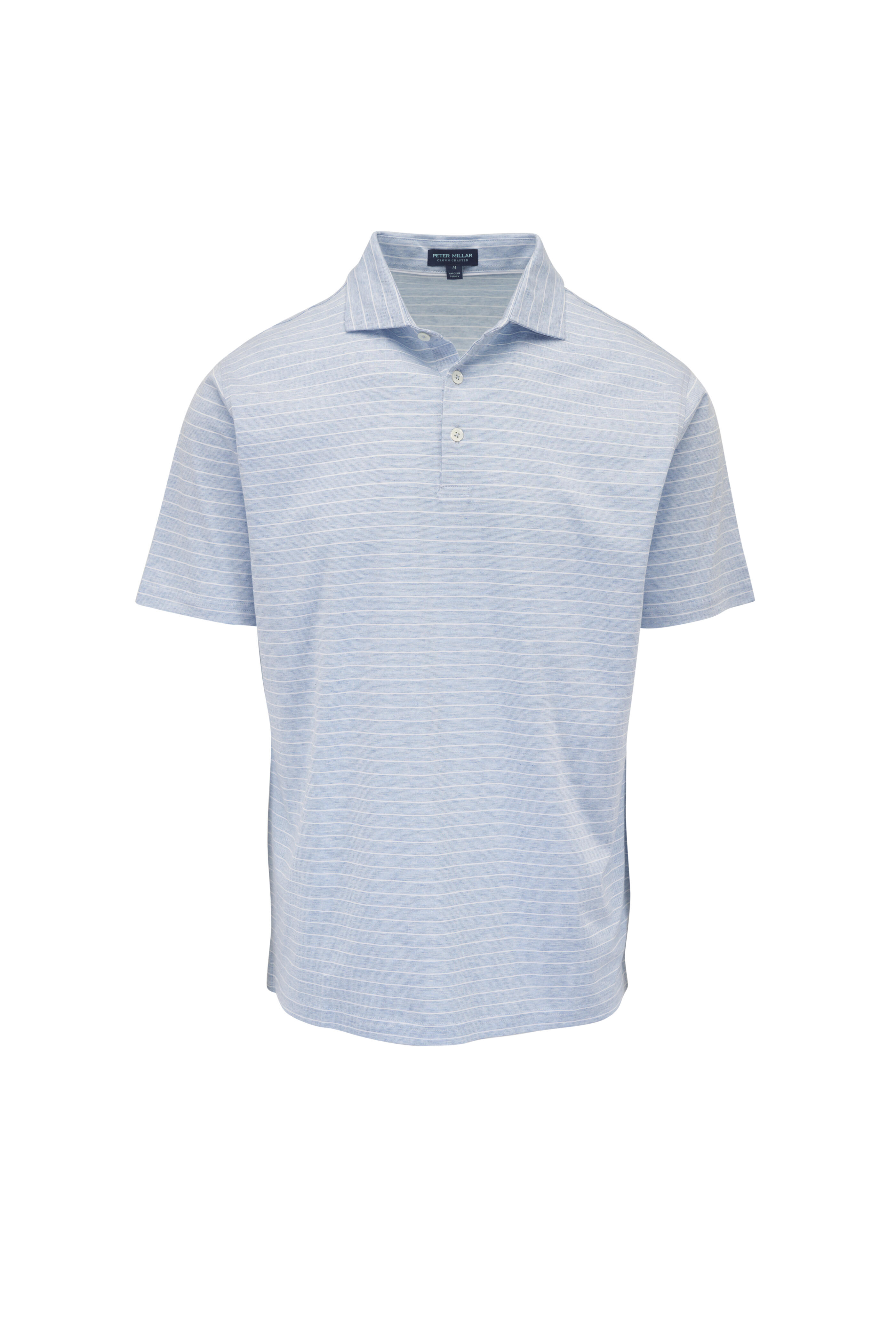 Peter Millar - Excursionist Flex Blue Frost Stripe Polo - view 1