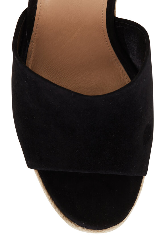 Veronica Beard - Dali Black Suede Espadrille, 90mm