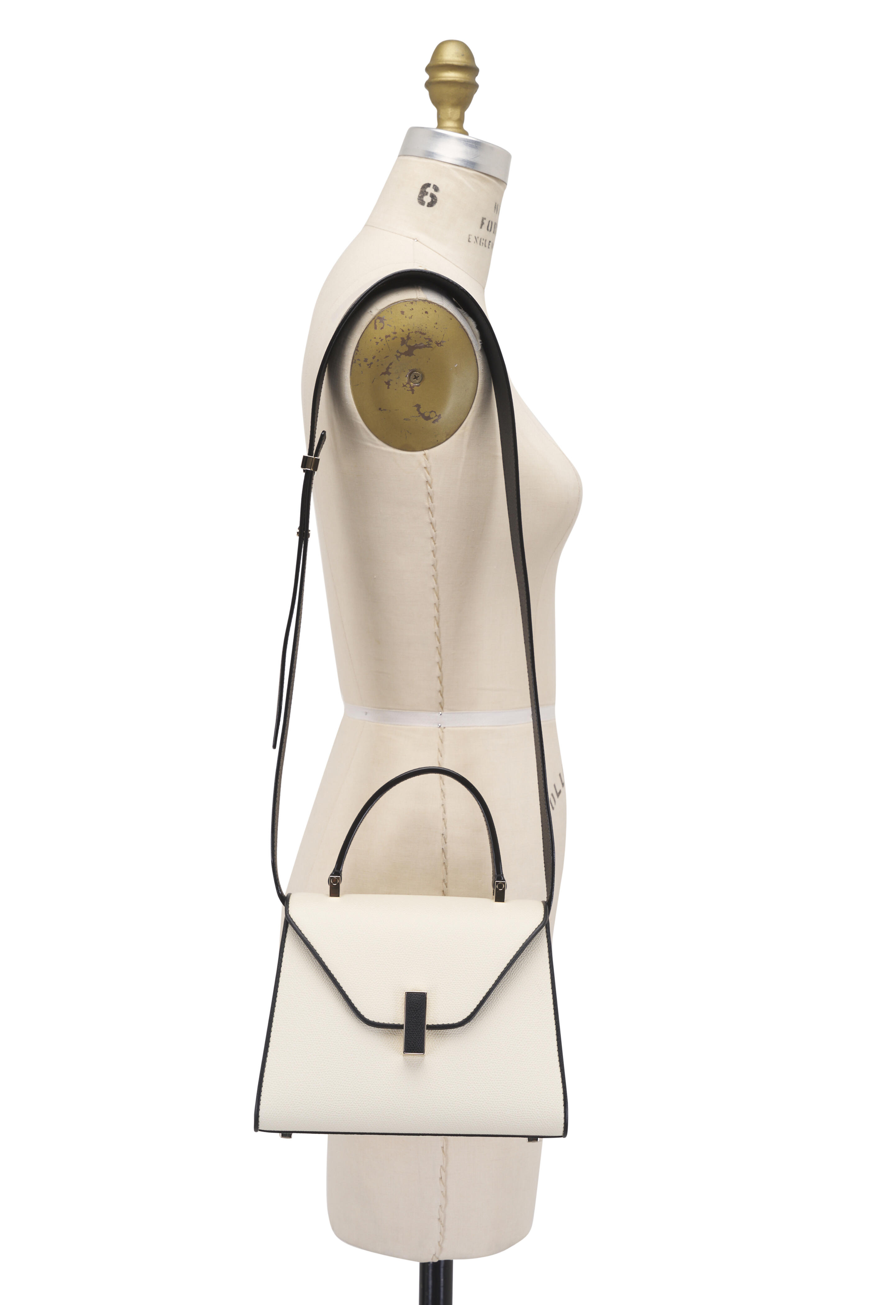 Valextra - Mini Inside Chiaroscuro White & Black Satchel