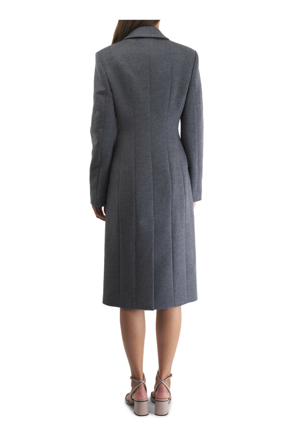 Valentino - Gray Wool & Cashmere Long Coat