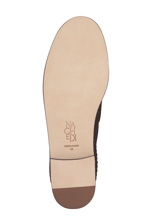 Naghedi Sonoma Chocolate Woven Suede Penny Loafer - view 4