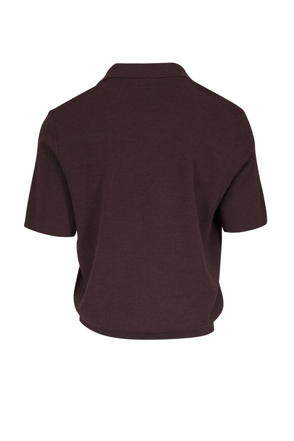 Loro Piana Empire Brown Wool Polo - view 2