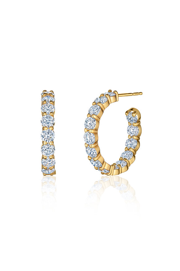 Kwiat 18k Yellow Gold Diamond Hoops