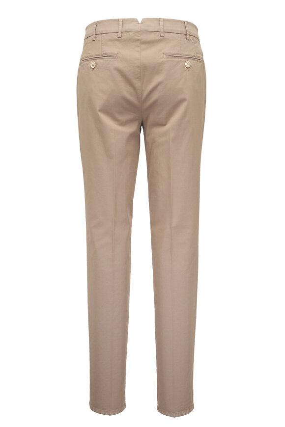 Brunello Cucinelli Biscotti Flat Front Cotton Chino - view 5
