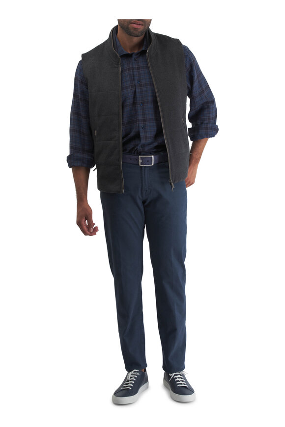 Marco Pescarolo - Navy Brush Twill Five Pocket Pant