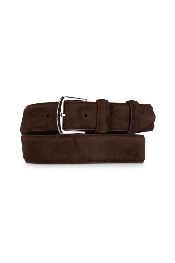 世界的に Chocolate - Piana Loro Brown Belt Braided Suede 小物