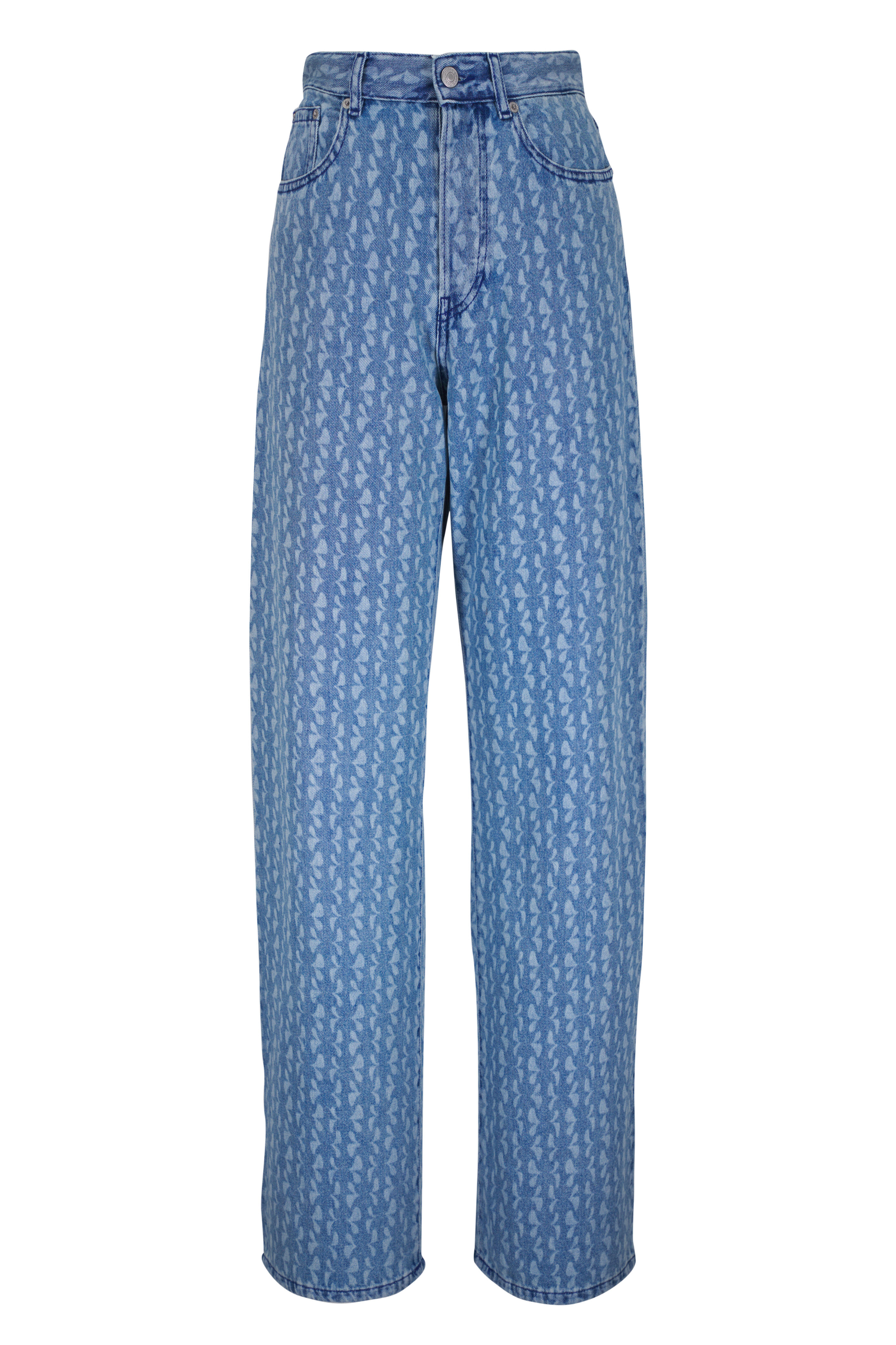 Dries Van Noten - Peyton Denim Printed Wide-Leg Pant