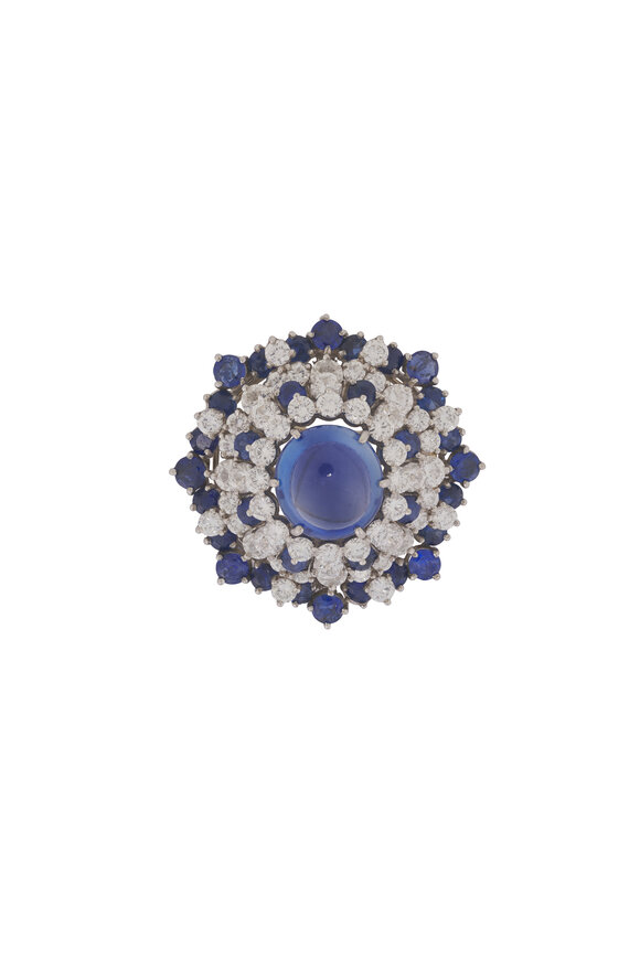 Vintage Collection Oscar Heyman Sapphire Diamond Brooch