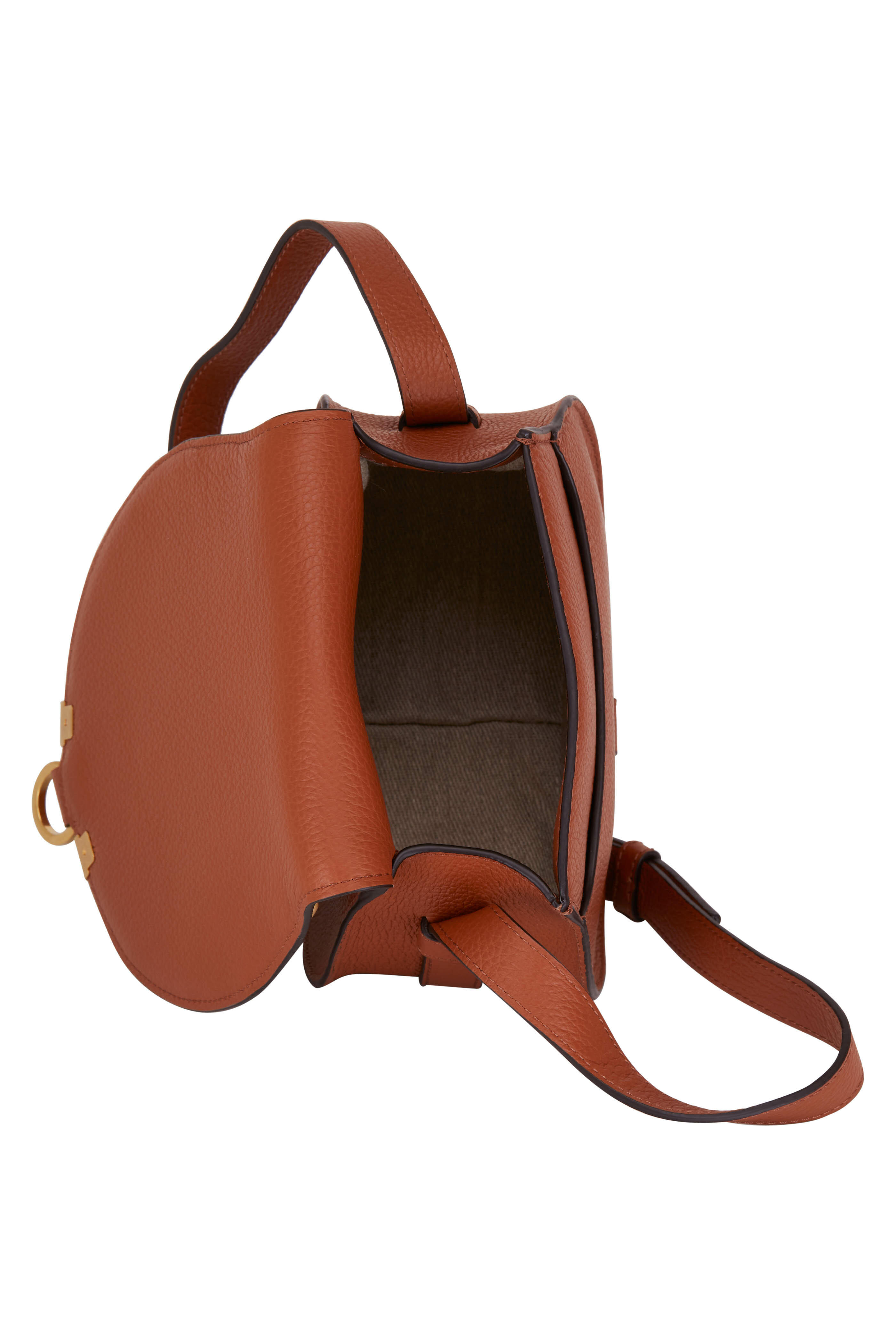 Chloé - Marcie Tan Leather Small Saddle Bag