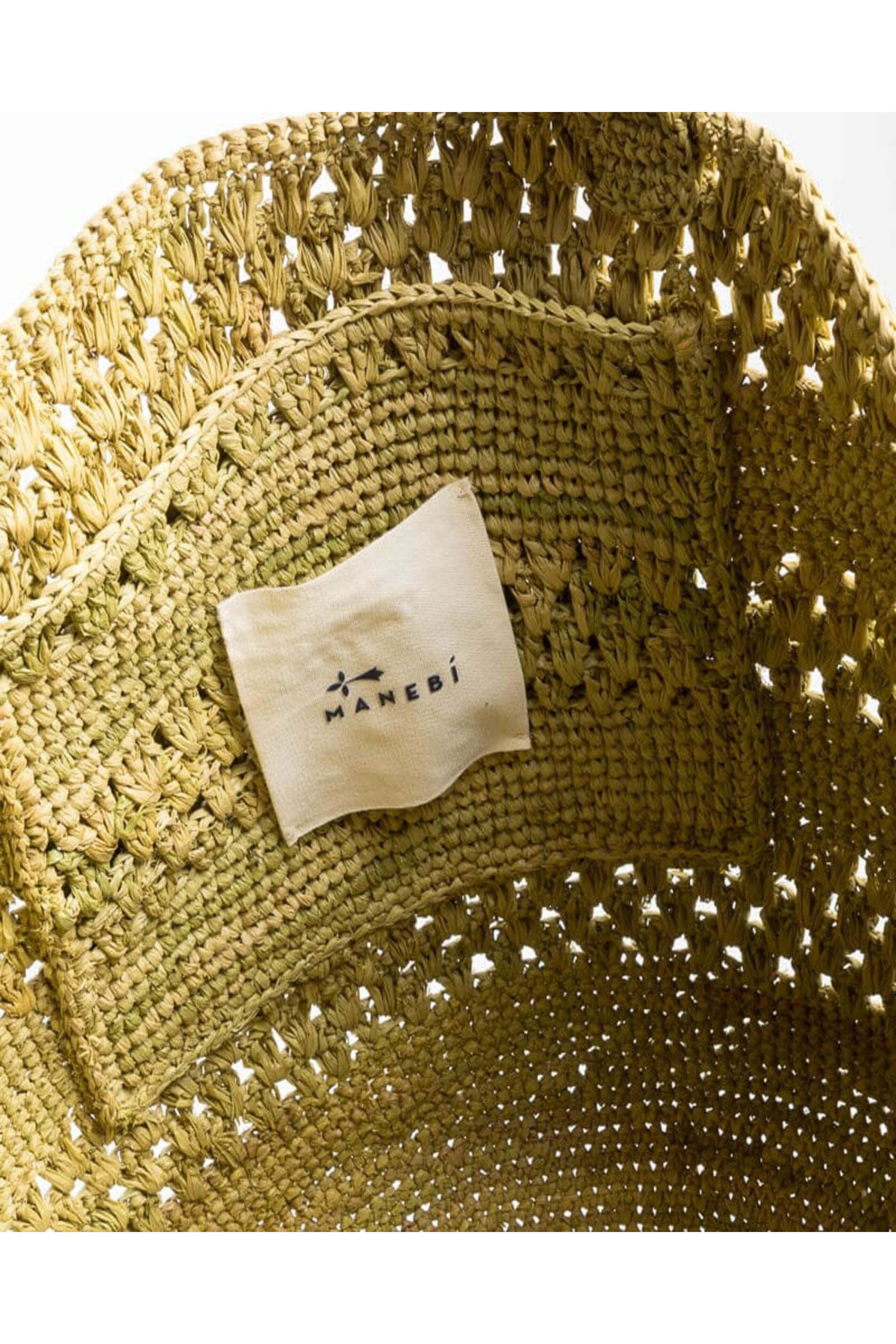 Manebi - Raffia Tote in Khaki