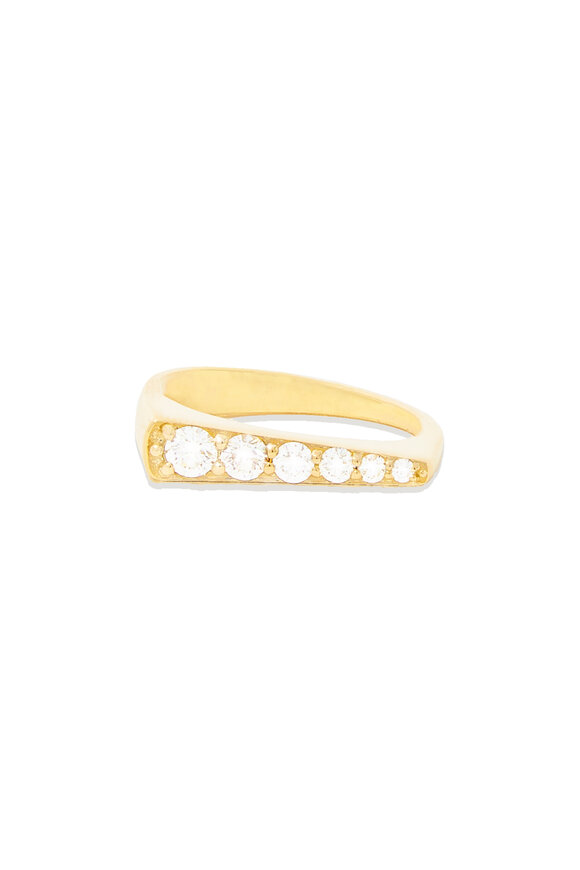 Campbell + Charlotte - Edge Tapered Diamond Stacking Ring