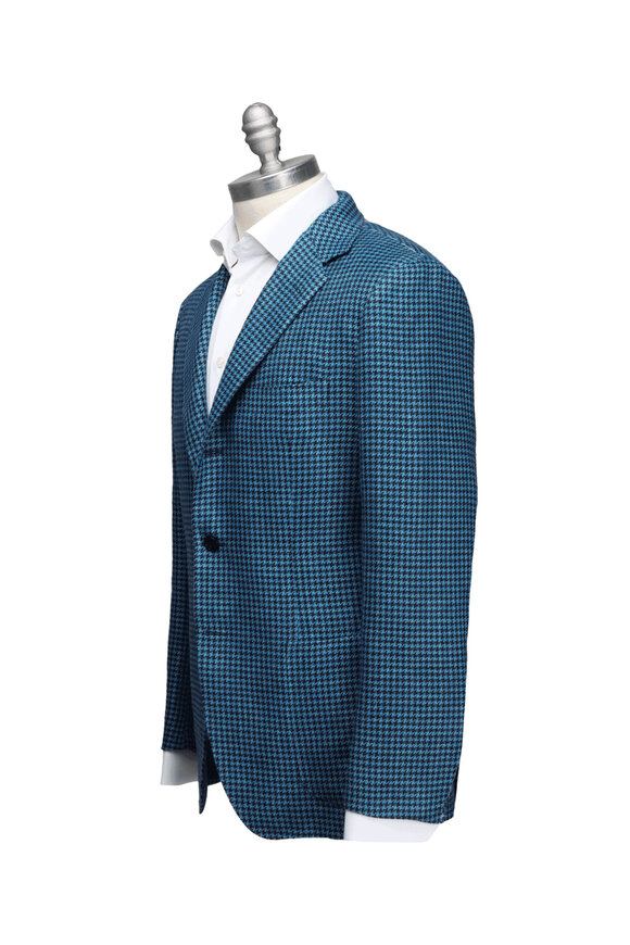 Sartorio Teal & Navy Houndstooth Sportcoat - view 3